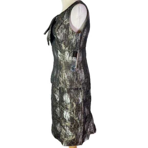 NWT Etcetera Set Top Size 6 Skirt Size 4 Burnished Metallic - Picture 7 of 16
